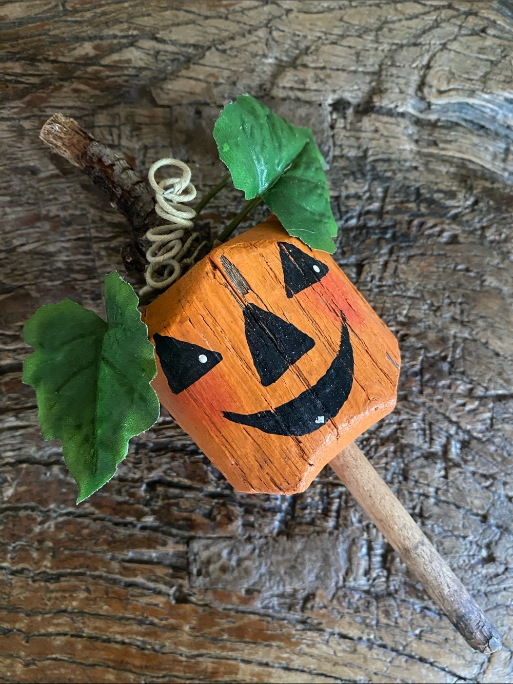 🎃Vintage🎃 Handmade Pumpkin Garden Planter Stake